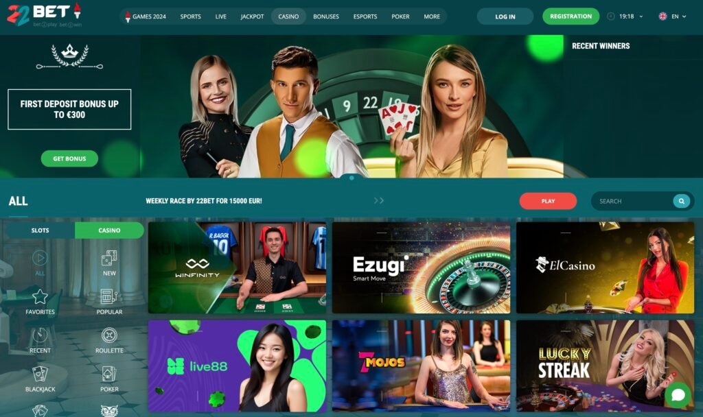 Overview of 22bet Casino