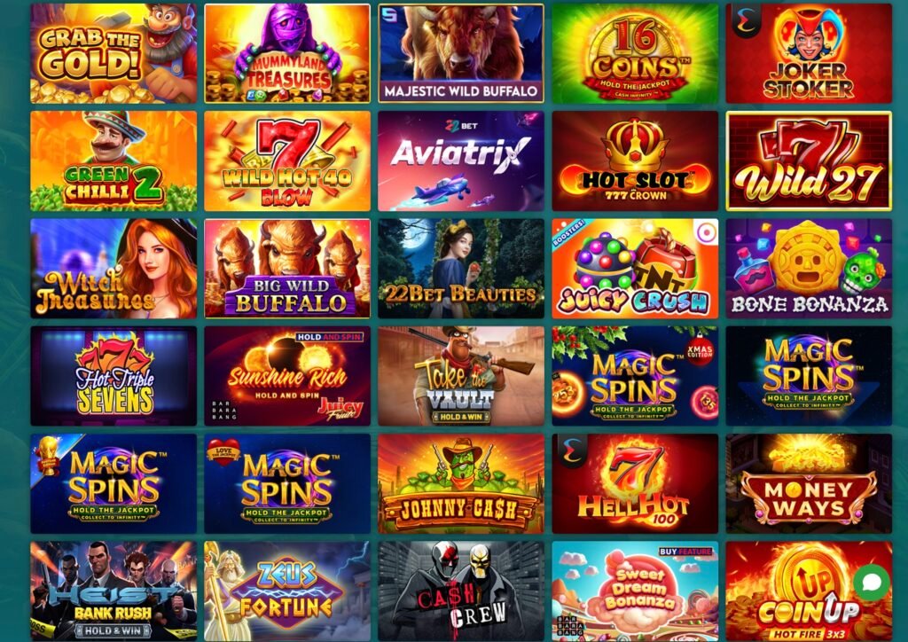 22Bet Casino Games and Software Providers