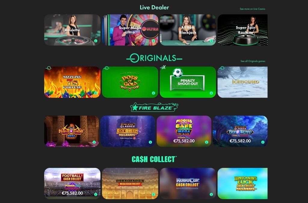 Game Selection at bet365 Casino