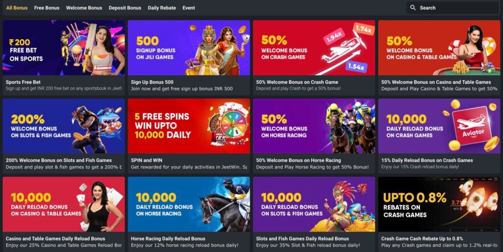 Jeetwin Casino Bonuses and Promotions