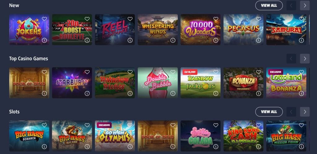 Game Selection at Lottoland Casino