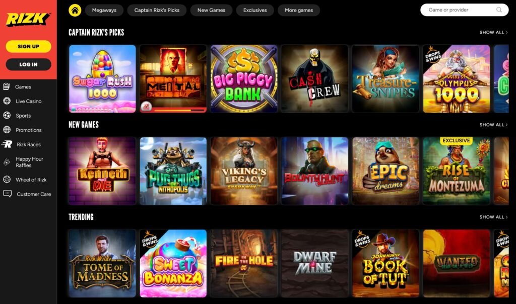 Overview of the Rizk Casino and its Features